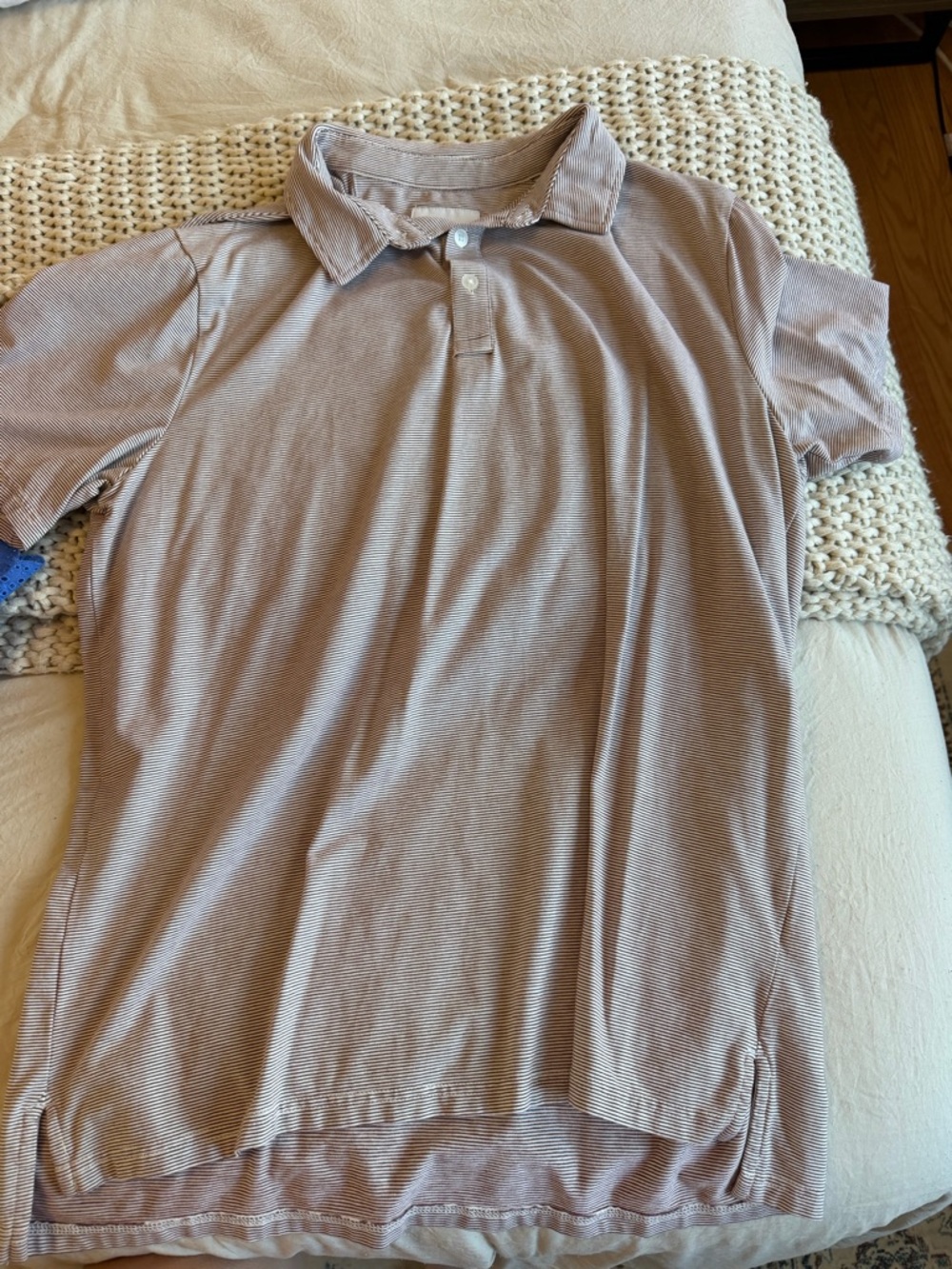 Goodfellow & Co Men's Button-Down Polo in Light Taupe